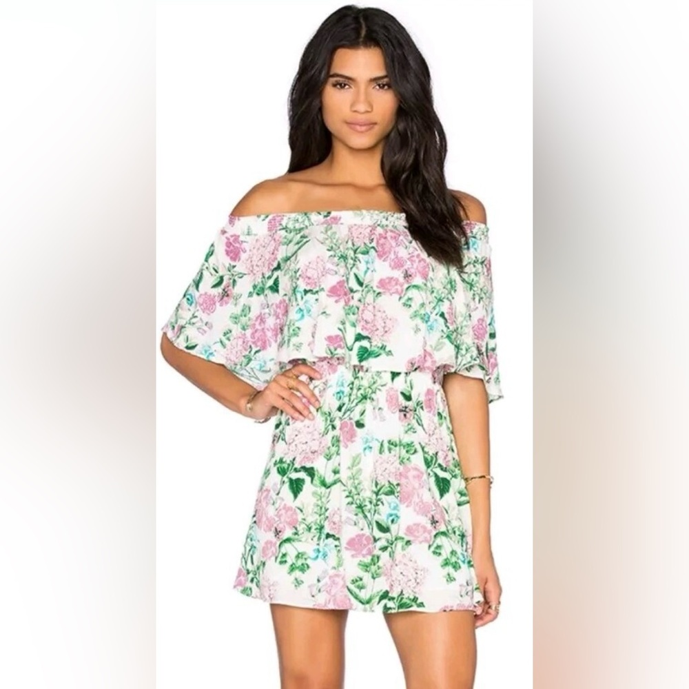 SHOW Me Your Mumu Casita Floral Off Shoulder Romper Small